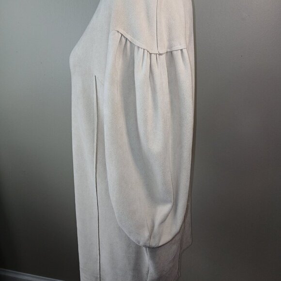 B. ORGINAL BY SHOE FLY, FAUX SUEDE MINI DRESS, CREAM COLOR, SIZE LARGE - Picture 4 of 10